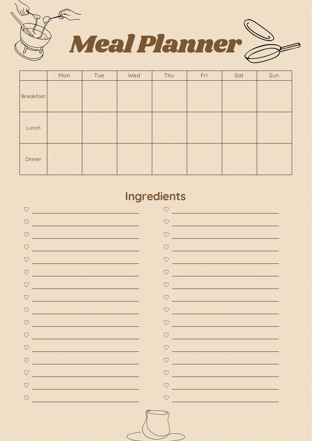 Rustic planner