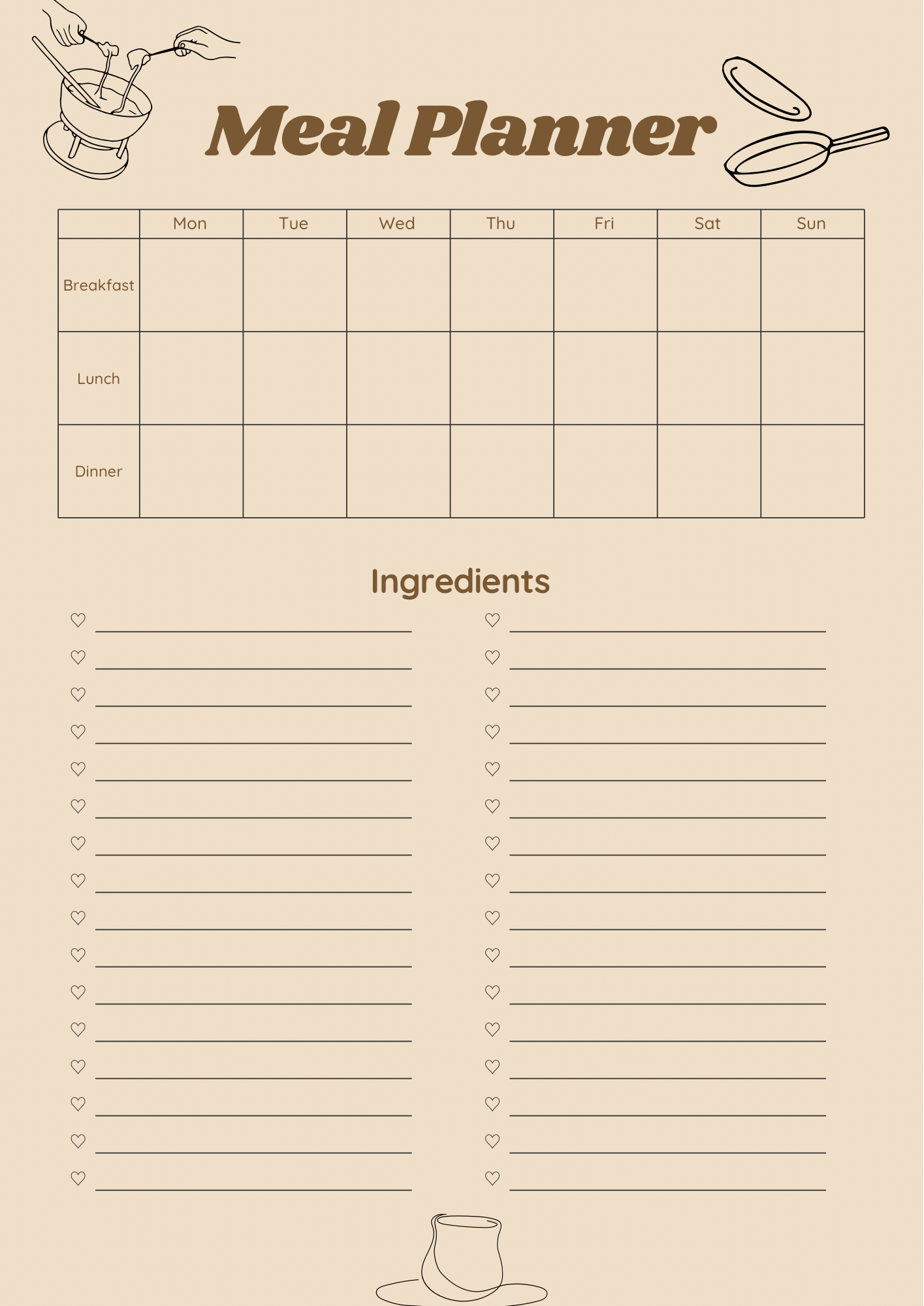Rustic planner